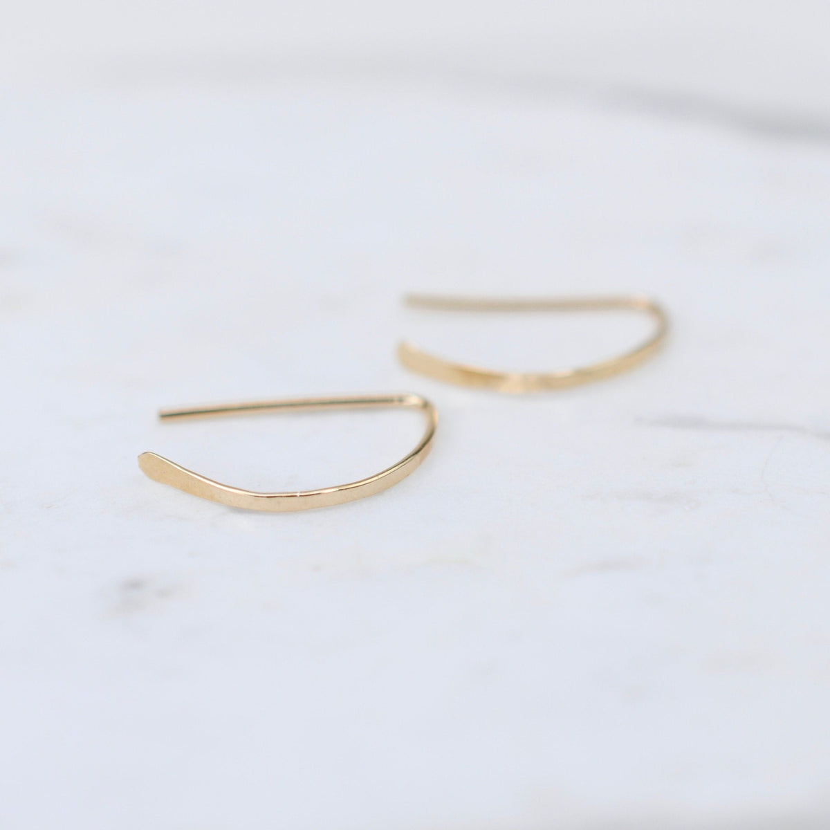 14K Gold Open Hoop Earrings - Sash Jewelry