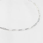 14K Gold Paper Clip Chain Bracelet - 1.5mm Solid Gold - Sash Jewelry
