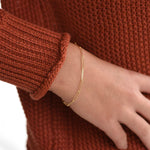 14K Gold Paper Clip Chain Bracelet - Sash Jewelry