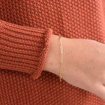 14K Gold Paper Clip Chain Bracelet - Sash Jewelry