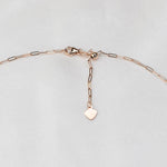 14K Gold Paper Clip Chain Necklace: Adjustable Delicate Style - Sash Jewelry