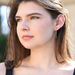 14K Gold Paper Clip Earrings – Dainty Chain Drop Earrings - Sash Jewelry
