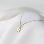 14K Gold Paw Charm Necklace for Dog Lovers - Sash Jewelry