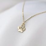 14K Gold Paw Charm Necklace for Dog Lovers - Sash Jewelry