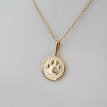 14K Gold Paw Charm | Solid Gold Pet Lover Charm - Sash Jewelry