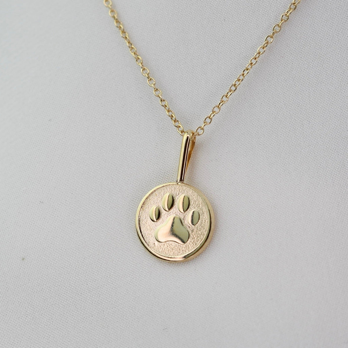 14K Gold Paw Charm | Solid Gold Pet Lover Charm - Sash Jewelry