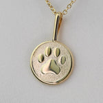 14K Gold Paw Charm | Solid Gold Pet Lover Charm - Sash Jewelry