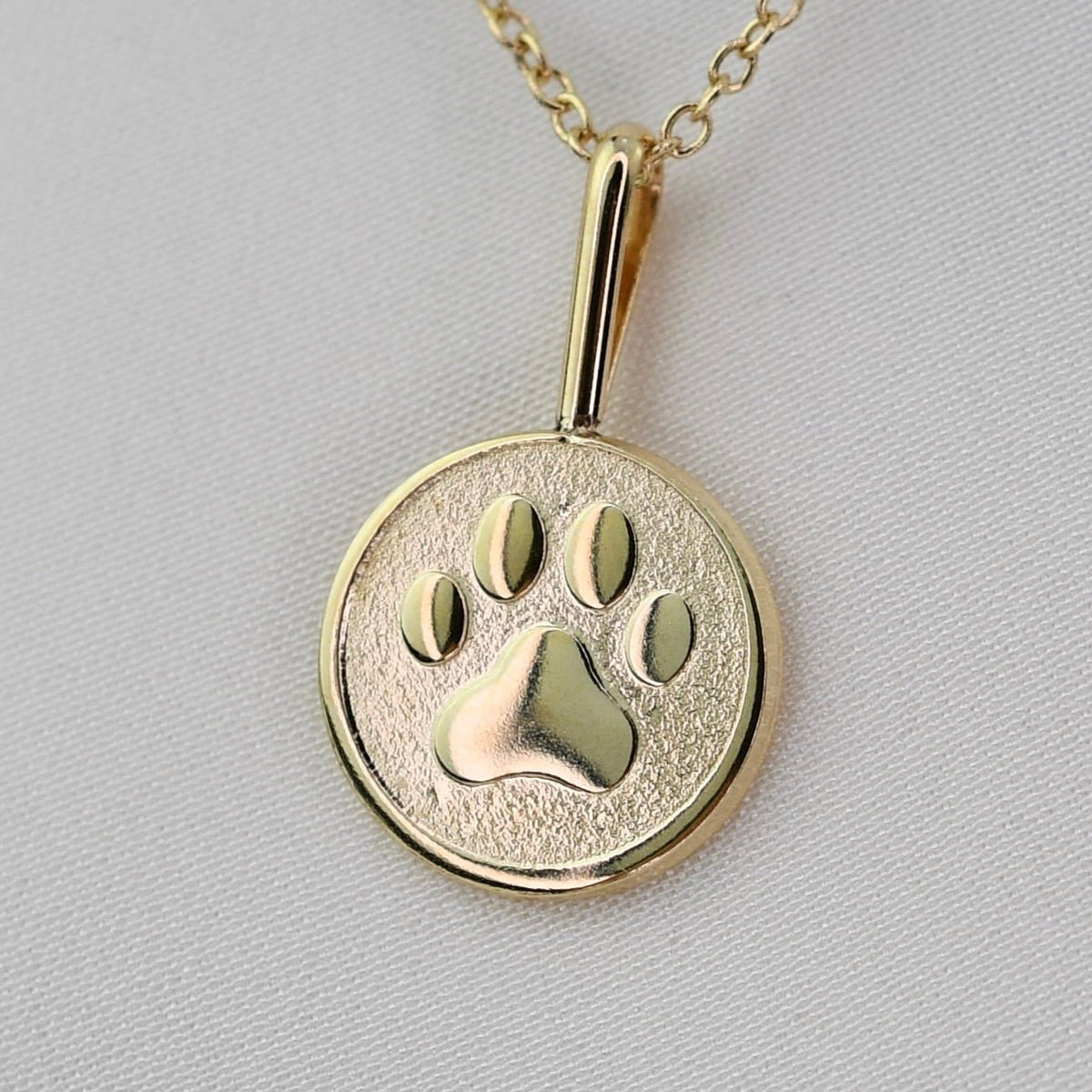 14K Gold Paw Charm | Solid Gold Pet Lover Charm - Sash Jewelry