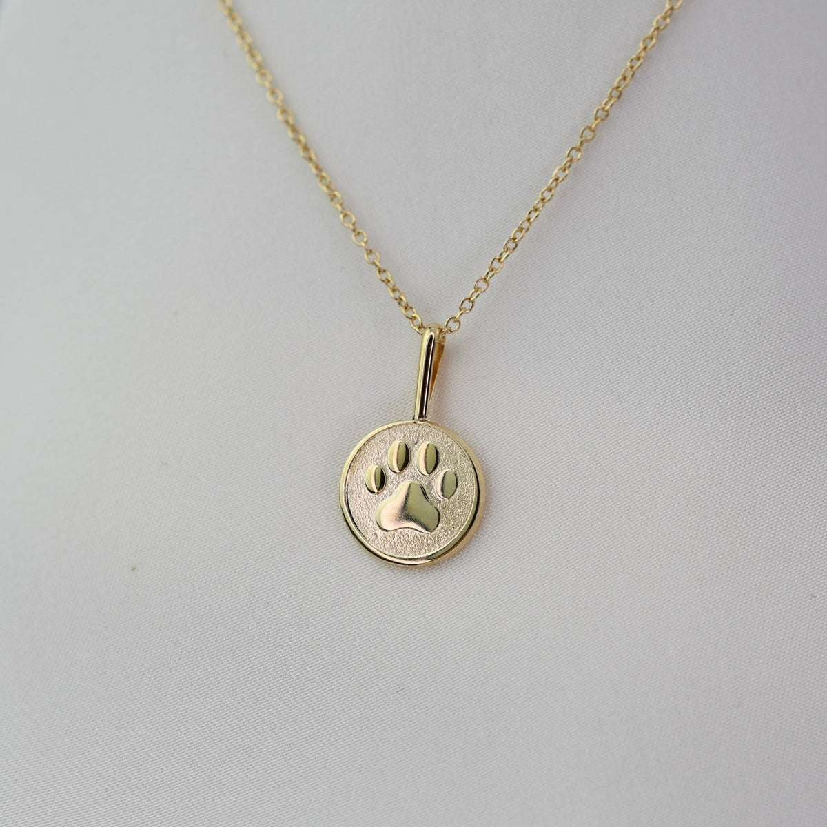 14K Gold Paw Charm | Solid Gold Pet Lover Charm - Sash Jewelry
