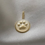 14K Gold Paw Charm | Solid Gold Pet Lover Charm - Sash Jewelry