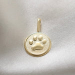 14K Gold Paw Charm | Solid Gold Pet Lover Charm - Sash Jewelry