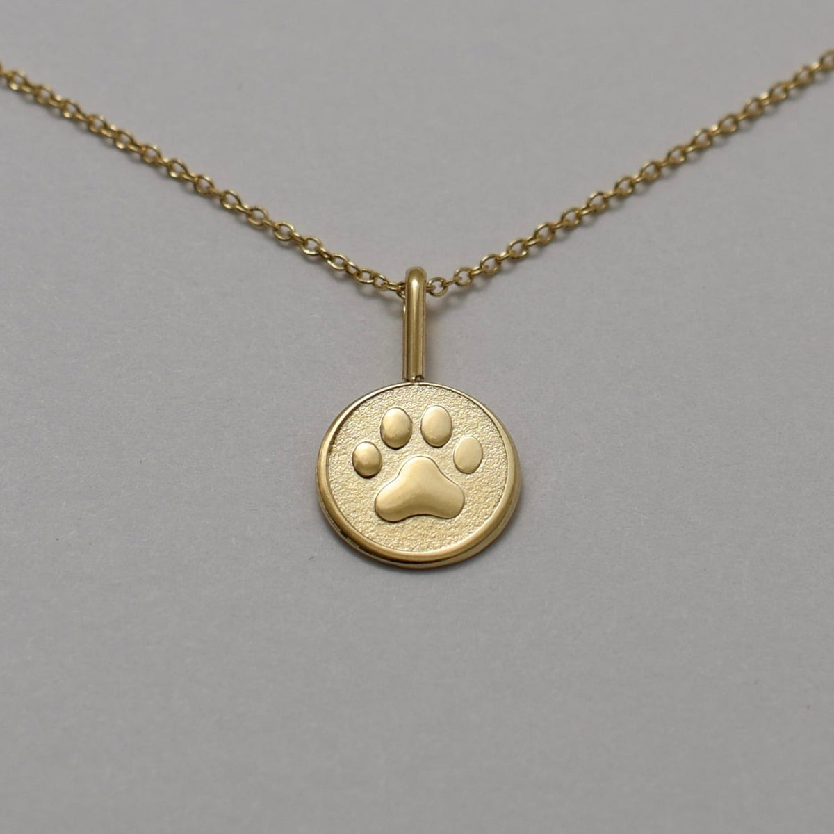 14K Gold Paw Charm | Solid Gold Pet Lover Charm - Sash Jewelry