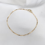 14K Gold Rectangle Box Chain Bracelet - Sash Jewelry
