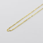 14K Gold Singapore Chain Necklace – 1.3mm Sparkly Twisted Chain - Sash Jewelry