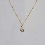 14K Gold Star & Moon Diamond Necklace - Sash Jewelry
