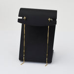 14K Gold Star Threader Earrings – Solid Gold Chain Drop Earrings - Sash Jewelry