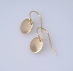 14K Gold Tiny Disc Earrings - Sash Jewelry