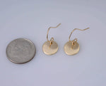 14K Gold Tiny Disc Earrings - Sash Jewelry