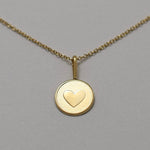 14K Gold Tiny Heart Necklace – Solid Gold Minimalist Charm - Sash Jewelry