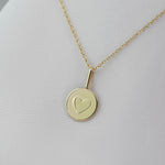 14K Gold Tiny Heart Necklace – Solid Gold Minimalist Charm - Sash Jewelry