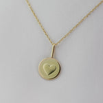 14K Gold Tiny Heart Necklace – Solid Gold Minimalist Charm - Sash Jewelry