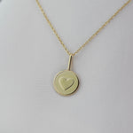 14K Gold Tiny Heart Necklace – Solid Gold Minimalist Charm - Sash Jewelry