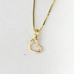 14K Gold Tiny Open Heart Generations Necklace Set - Sash Jewelry