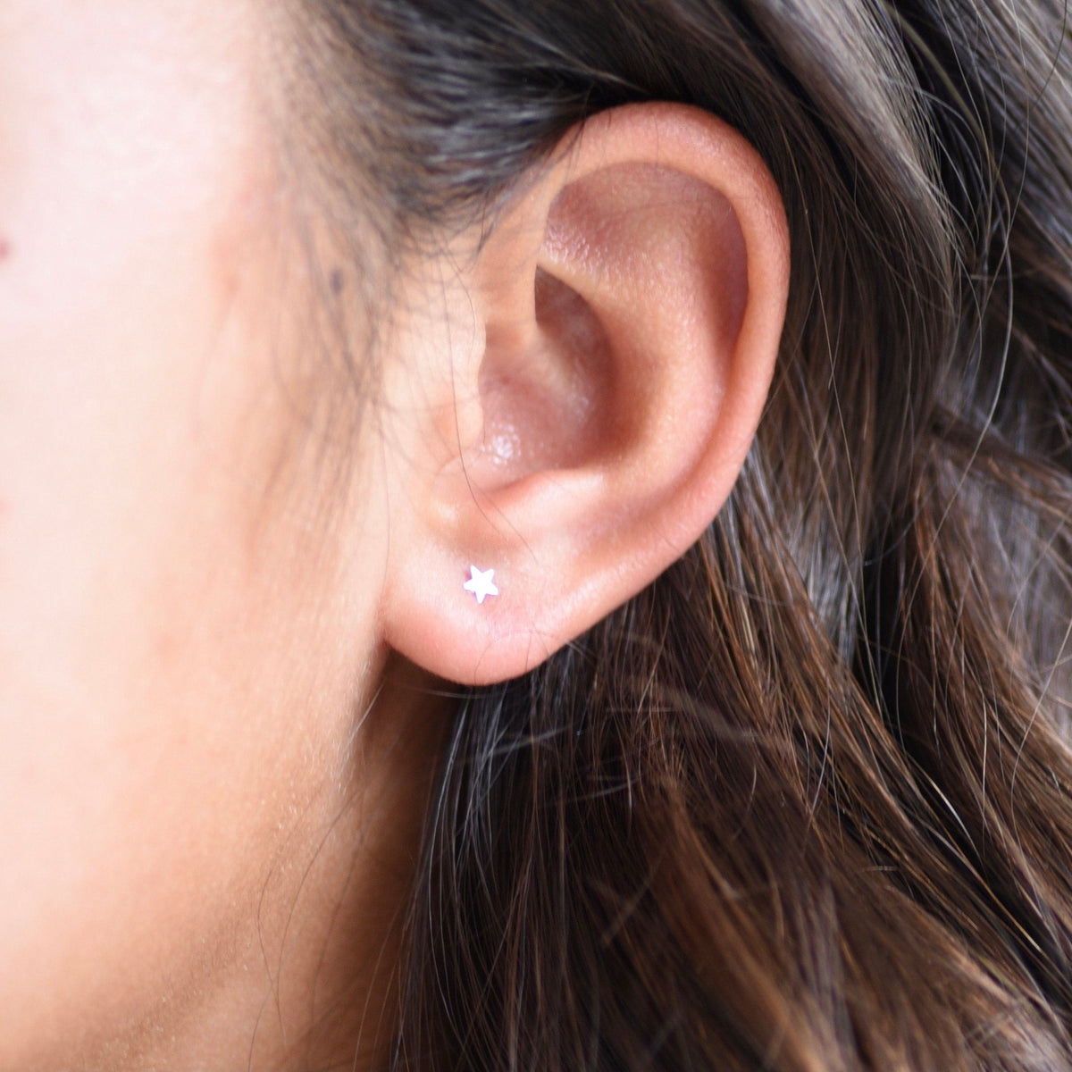 14k Gold Tiny Star Earrings - Sash Jewelry