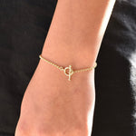 14K Gold Toggle Rolo Chain Bracelet - Sash Jewelry