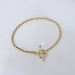 14K Gold Toggle Rolo Chain Bracelet - Sash Jewelry