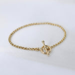 14K Gold Toggle Rolo Chain Bracelet - Sash Jewelry