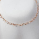 14K Rose Gold Heart Chain Bracelet - Sash Jewelry
