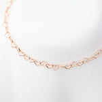 14K Rose Gold Heart Chain Bracelet - Sash Jewelry