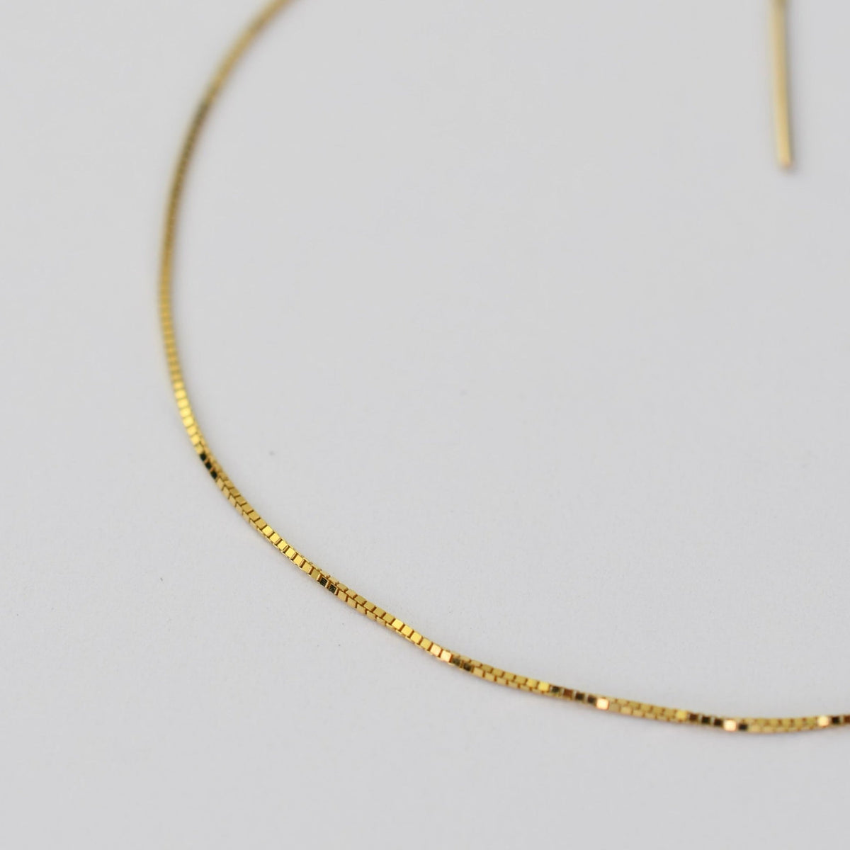 14K Solid Gold Add-A-Bead Bracelet – 0.5mm Box Chain - Sash Jewelry