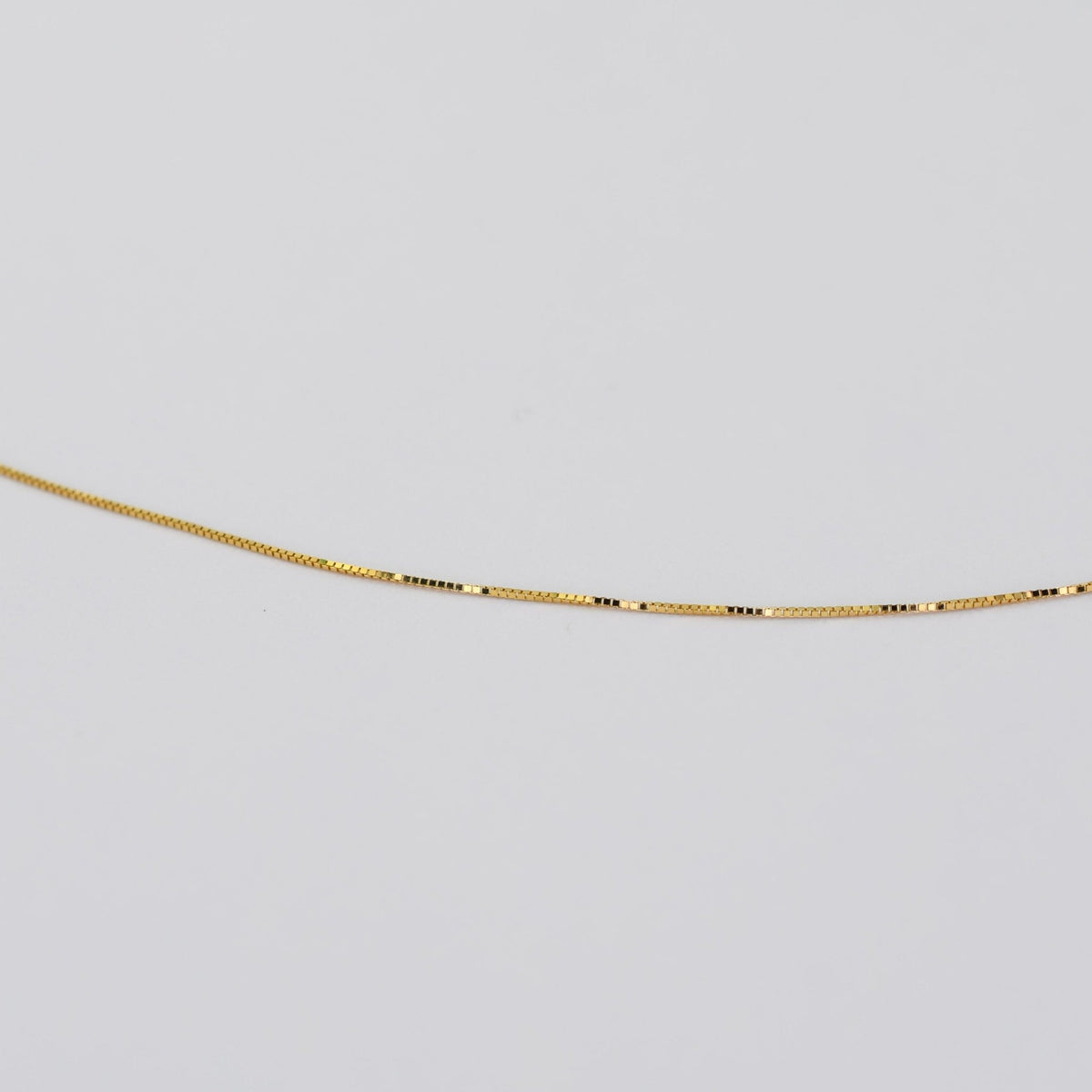14K Solid Gold Add-A-Bead Necklace – 0.5mm Box Chain, Create Your Own Personalized Necklace - Sash Jewelry