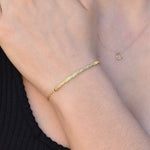 14K Solid Gold Adjustable Bracelet - Sash Jewelry