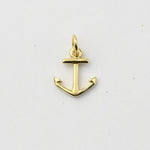 14K Solid Gold Anchor Charm – Dainty Nautical Pendant - Sash Jewelry