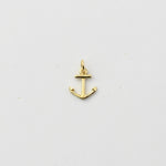 14K Solid Gold Anchor Charm – Dainty Nautical Pendant - Sash Jewelry