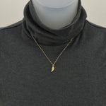 14K Solid Gold Angel Wing Necklace - Sash Jewelry