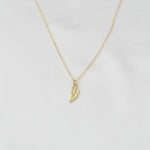 14K Solid Gold Angel Wing Necklace - Sash Jewelry