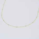 14K Solid Gold Bead Cable Chain Necklace - Sash Jewelry