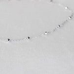 14K Solid Gold Beaded Cable Chain Necklace – Delicate 0.85mm - Sash Jewelry