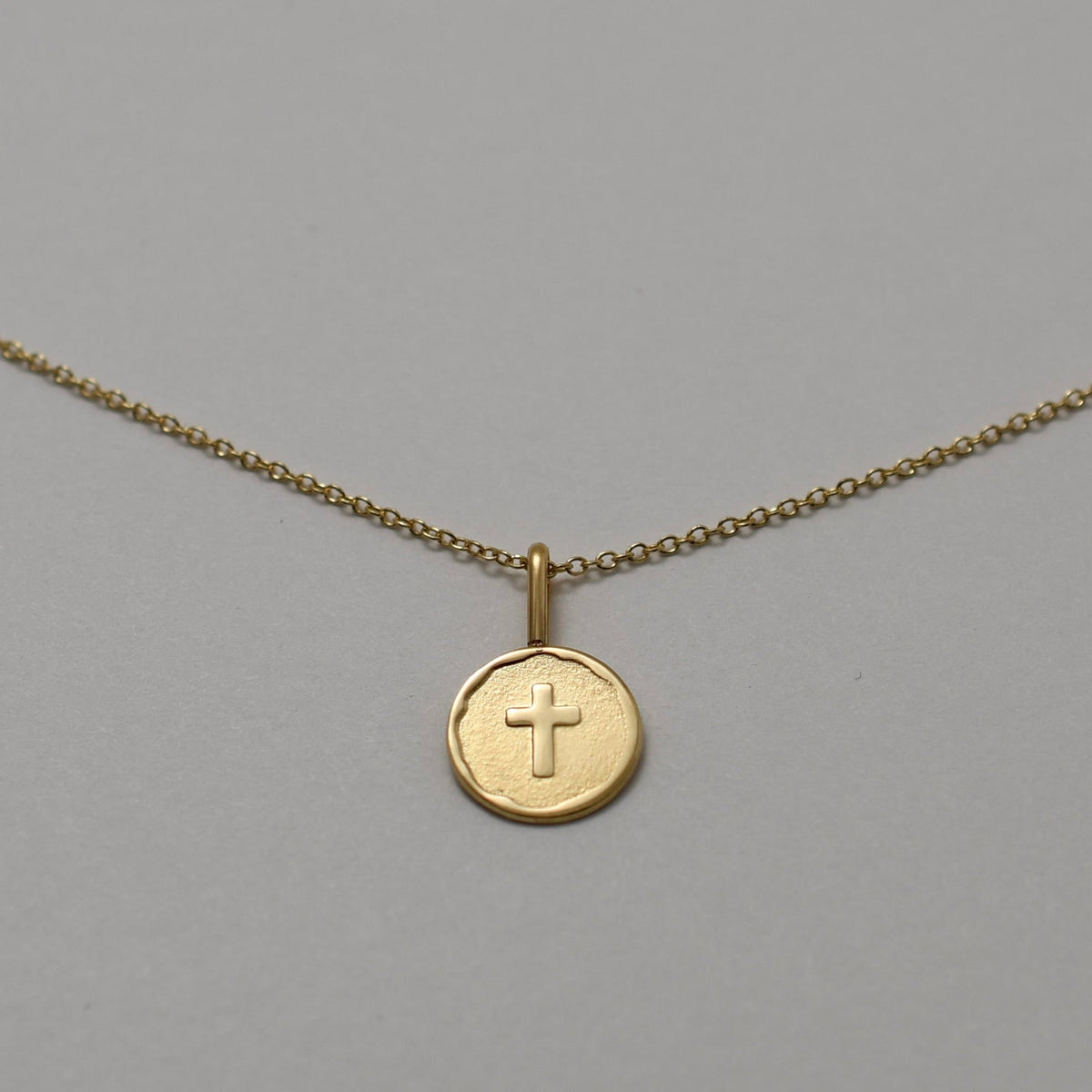 14K Solid Gold Cross Necklace - Sash Jewelry