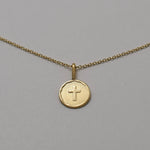 14K Solid Gold Cross Necklace - Sash Jewelry