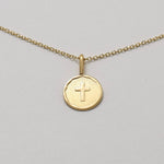 14K Solid Gold Cross Necklace - Sash Jewelry