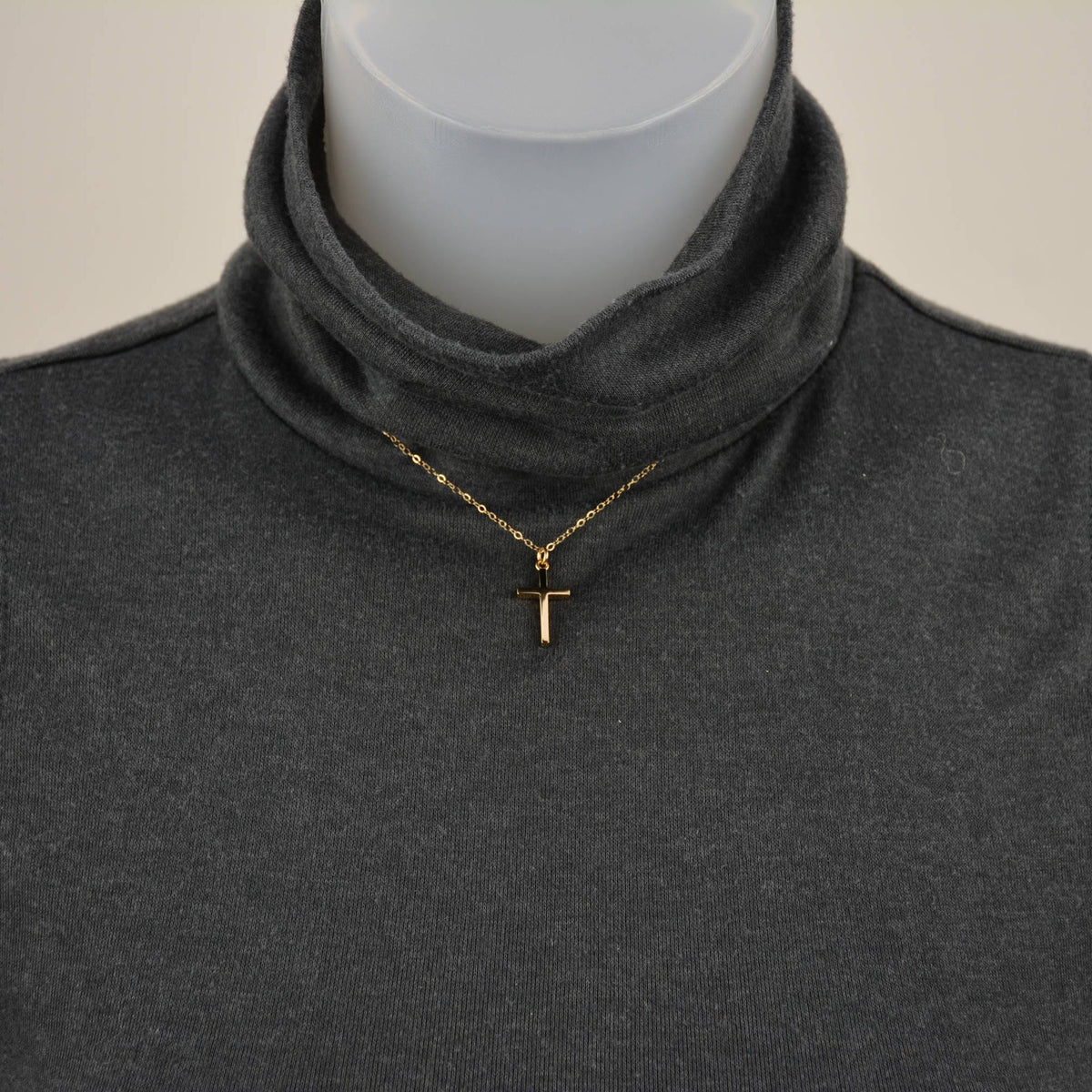 14K Solid Gold Cross Necklace - Sash Jewelry