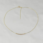 14K Solid Gold Curved Tube Bead - Sash Jewelry