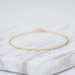 14K Solid Gold Delicate Anklet – Simple, Elegant &amp; Timeless - Sash Jewelry