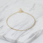 14K Solid Gold Delicate Anklet – Simple, Elegant &amp; Timeless - Sash Jewelry