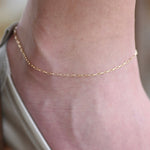 14K Solid Gold Delicate Anklet – Simple, Elegant &amp; Timeless - Sash Jewelry